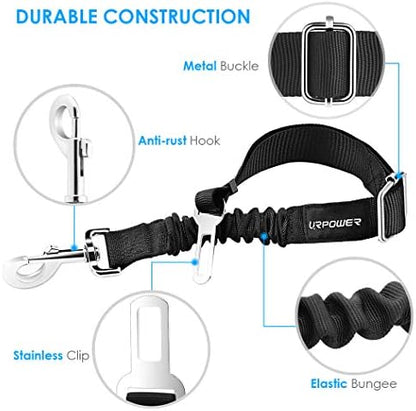 URPOWER Retractable Dog Seat Belt, Adjustable Safety Belt, 2 Pack - Image 6