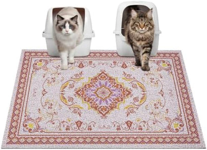 Glittme Cat Litter Mat, 33"x22" Non-Slip Washable Trapping Mat for Cats by Glittme