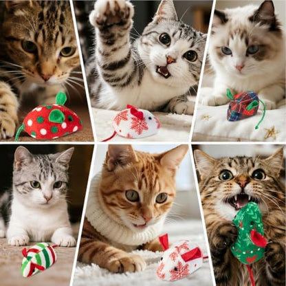 Catnip Mouse Toys for Cats,5 Pack Plush Mice Toys for Indoor Cats - Image 6