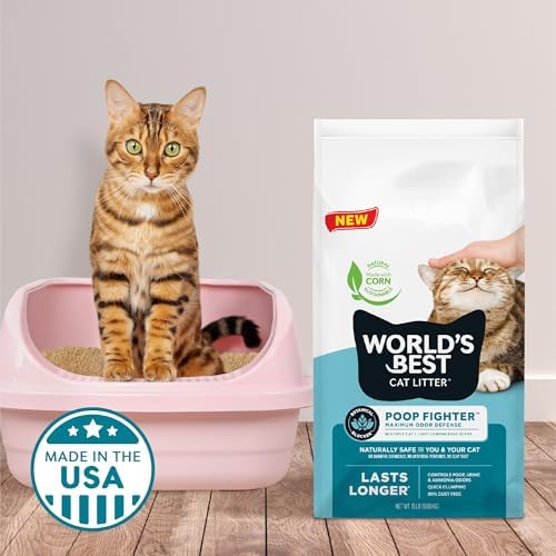 World's Best Cat Litter, Poop Fighter, Urine & Poop Odor Defense, 32 lb Bag - Image 6