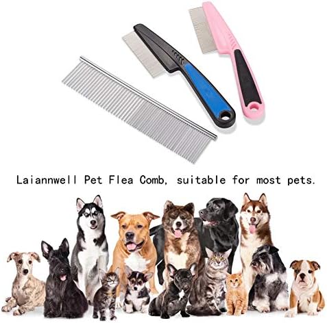 Cat Combs,Pet Comb Laiannwell Professional Grooming Comb for Dog/Cat/Small Pets(3 Packs) - Image 7