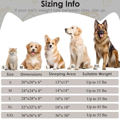 Extra Large Dog Beds, 36in Human Dog Anxiety Relief Comfort Bed(Light Grey) - Image 2