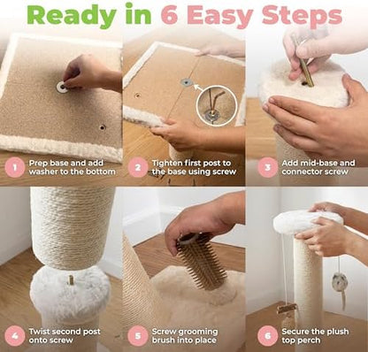 Best Pet Supplies Catify Cat Scratching Post - Beige H: 33" - Image 5