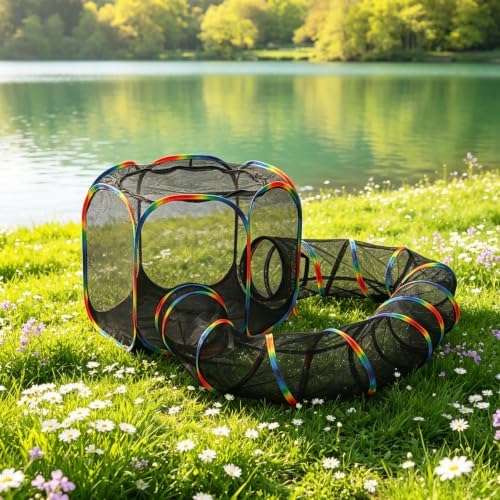 PAWZ Road Outdoor Cat Tunnel Portable Catio 2 in 1 Cat Tent & Play Tunnel by PAWZRoad