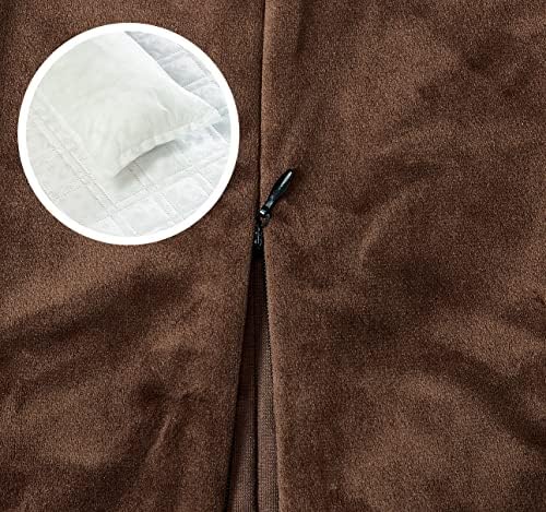 Brilliant Sunshine Chocolate Velvet Dog Sofa Slipcover, Large - Image 3