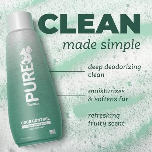 TropiClean Pure Deodorizing Dog Shampoo for Smelly Dogs, Papaya Scent, 22oz - Image 4