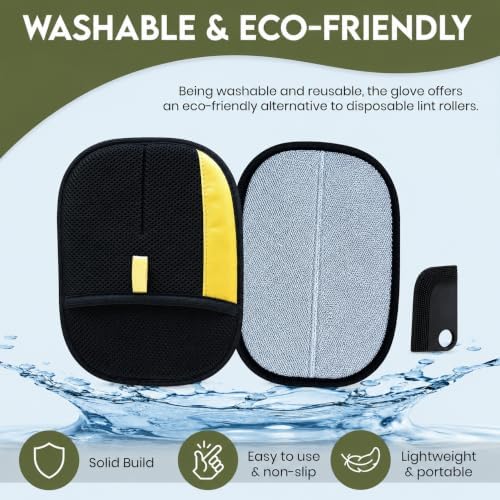 Pet Hair Remover Glove with Silicone Scraper – Reusable Electrostatic Lint & Fur Remover for Dog & Cat Hair on Couch, Carpet, Car Seat, Clothes & Laundry - Image 6