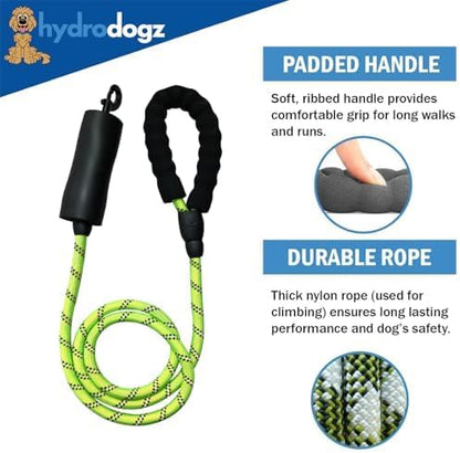 Reflective Padded Floating Leash and Collar Set Bundle Combo, Adjustable Comfortable Durable Collars for Small Medium Large Dogs (3/4" Collar w/Leash)