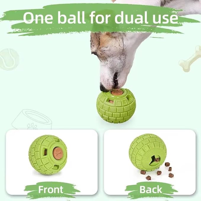 Play Plus Frozen Treat Dispensing Dog Toy - Interactive Dog Toys to Keep Your Pup Busy and Distracted - Freezable Fillable Rubber, Reduces Anxiety, Easy to Clean, Perfect for Seniors (Green)