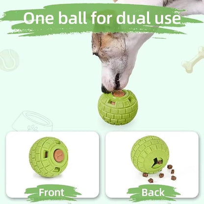 Play Plus Frozen Treat Dispensing Dog Toy - Interactive Dog Toys to Keep Your Pup Busy and Distracted - Freezable Fillable Rubber, Reduces Anxiety, Easy to Clean, Perfect for Seniors (Green)