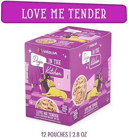 Weruva Dogs in the Kitchen, Love Me Tender with Chicken Breast Au Jus Dog Food, 2.8oz Pouch (Pack of 12) - Image 4