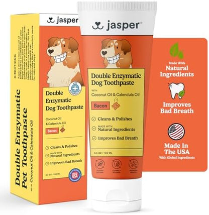 Jasper Dog Toothpaste Double Enzymatic, Bacon Flavor 3.5oz by OralWellnessforPets