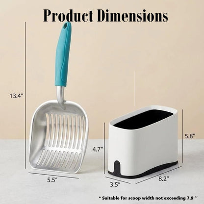 Heavy Duty Cat Litter Scoop with Holder - All Metal Cat Litter Scooper with Holder - Speed Sifter Litter Box Scooper Captures All Clumps - Aluminum Cats Litter Scooper - Image 2