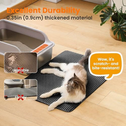 Extra Large Cat Litter Mat, Double Layer Honeycomb Design - Image 5