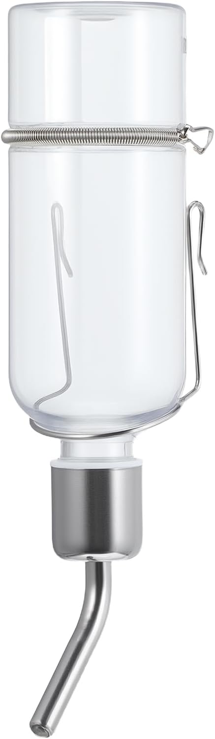 Baluue Dog Water Dispenser No-Drip Pet Water Bottle for Cage Crate 180ml /6Oz Hanging Small Bottle for Cage Crate Raised and Lowered Waterfeeding for Dogs and Small Pets
