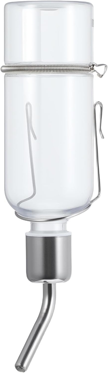 Baluue Dog Water Dispenser No-Drip Pet Water Bottle for Cage Crate 180ml /6Oz Hanging Small Bottle for Cage Crate Raised and Lowered Waterfeeding for Dogs and Small Pets