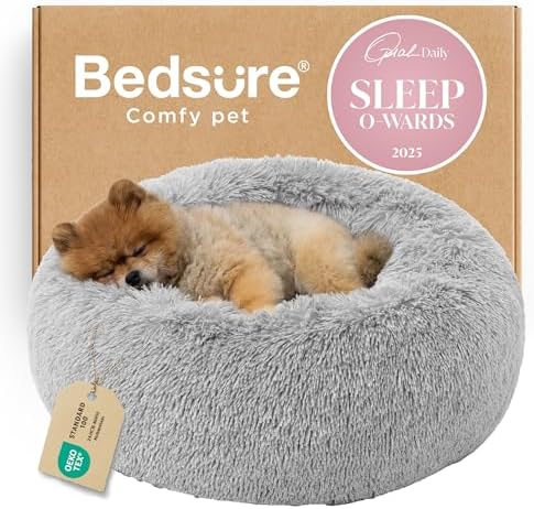 Bedsure Calming Small Dog Bed Donut Washable Cat＆Puppy Bed,23 inches by BEDSURE