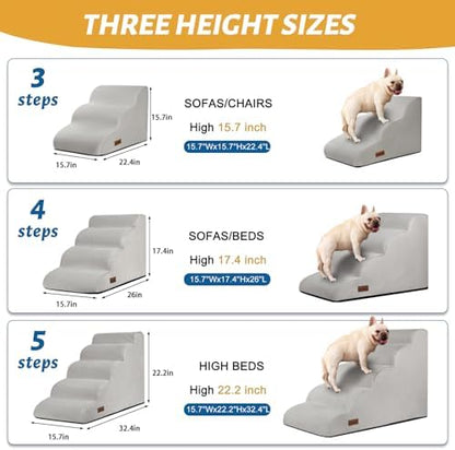 Aodisman Dog Stairs for High Bed,5-Step Pet Ramp for Small Dogs and Cats - Image 6