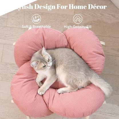 CHEERHOME PETS Elevated Cat Bed for Indoor Cats Couch Sofa Flower - Image 3