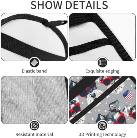 Schnauzer Dog Usa Flag Heart Gray Pet Hair Removal Glove For Cats Dogs - Image 5