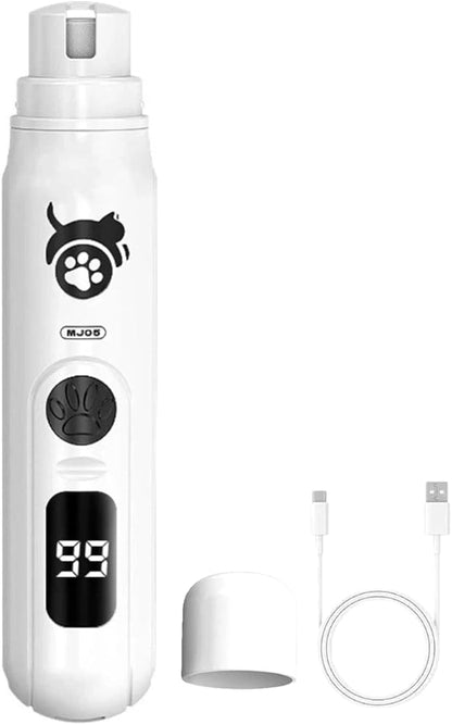 Dog Nail Grinder Quiet, Dog Nail Clipper with 3 Speeds & LCD Screen, Low Noise Safe Pet Nail Trimmers for Small Medium Large Dogs & Cats by Professional Grooming Tools.