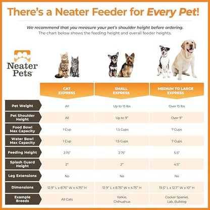 Neater Feeder Express Mess Proof Dog Bowls Elevated for Medium to Large Sized Breed, No Spill Raised Dog Food Bowl Stand, Stainless Steel Food and Water Bowl Set, Pet Dish Feeding Station, Almond - Image 6