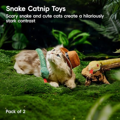 Potaroma Cat Toys Realistic Snake Catnip Crinkly Sound Toy 2 Pcs for Halloween, Mesh Fabric for Teeth Cleaning, Interactive Kicker Toys for Indoor Kitten Exercise 20 Inches - Image 6