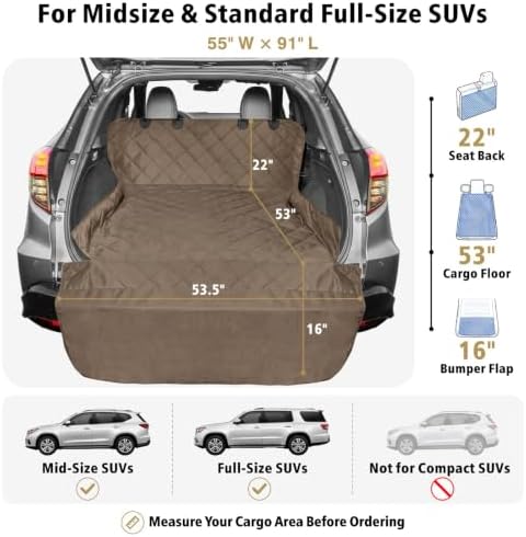 SUV Cargo Liner for Dogs - Water Resistant Trunk Cover for Midsize SUVs - Image 2