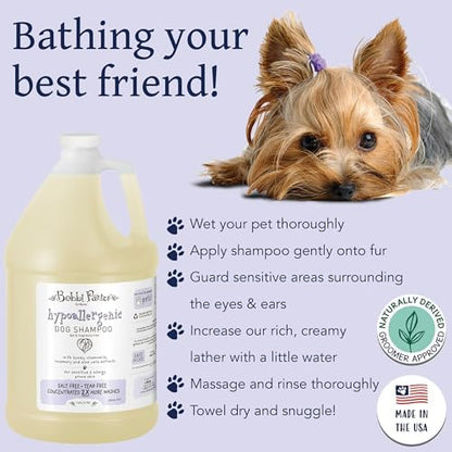 Bobbi Panter Hypoallergenic Dog Shampoo Honey, Aloe Vera, Chamomile & Rosemary – Dye & Fragrance Free Natural Formula for Sensitive & Allergy Skin, Tear-Free, 30:1 Concentrate, Made in USA, 1 Gallon - Image 3