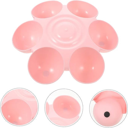 Flower Pet Bowl Kitten Feeding Bowls Cat Food Dish Pet Feeding Station Slow Feeding Cat Bowls Slow Dog Water Bowl Puppy Water Dispenser Puppy Water Feeder Pink Plastic