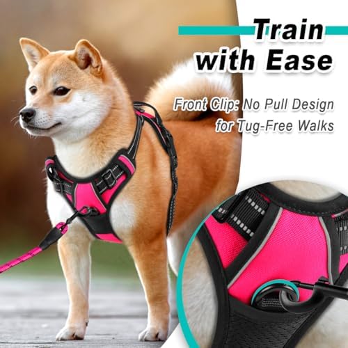 BARKBAY Dog Harness for Large Dog No Pull 2 Clips 3 Buckles Dog Vest - Image 3