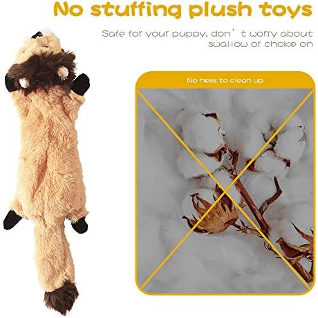 Dog Squeaky Chew Toys No Stuffing Soft Plush for Small Medium Large Breed - Image 5