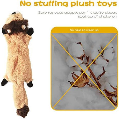 Dog Squeaky Chew Toys No Stuffing Soft Plush for Small Medium Large Breed - Image 5