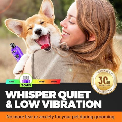 Whisper Quiet Dog Nail Grinder Safe & Stress-Free for Sensitive Dogs Cats - Image 2