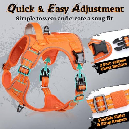 rabbitgoo Tactical Dog Harness for Large Dogs, No Pull Service Pet Vest - Image 2