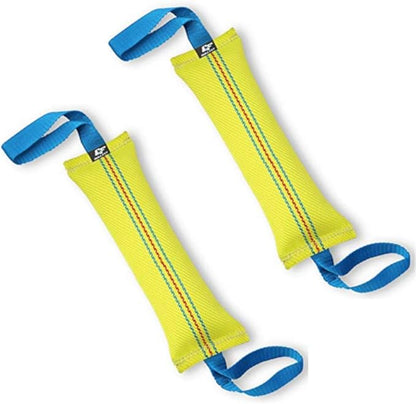 Dog Bite Tug Toy with 2 Strong Handles (2-Pack) - Tough, Durable Fire Hose Dog Tugs for Medium to Large Dogs - Ideal for Tug of War, Fetch, Puppy Training & Fun Interactive Play - Handmade Pull Toys
