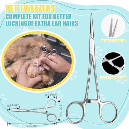 Dog Ear Powder for Hair Removal & Ear Plucking, Professional Ear Powder for Dogs Grooming, Helps Remove Excess Ear Hair Easily, Improves Grip for Safe Dog Ear Care and Maintenance - Image 5