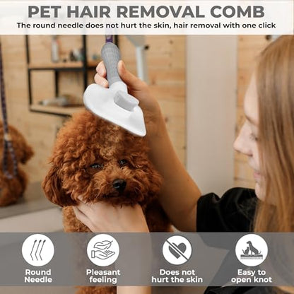Ultimate Pet Brush - Self-Cleaning Cat & Dog Grooming Tool | Deshedding Brush for Long & Short Hair | Reduces Shedding, Hairballs & Loose Fur | One-Click Hair Removal Comb. - Image 5
