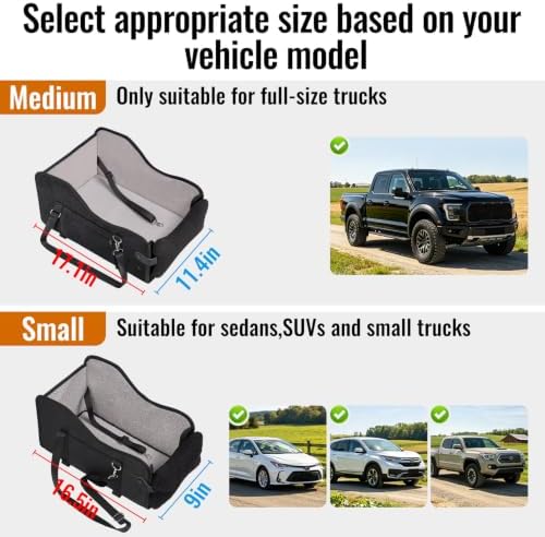 MAXFUT Center Console Dog Car Seat for Small Dogs,Fit for Full Size Truck - Image 3