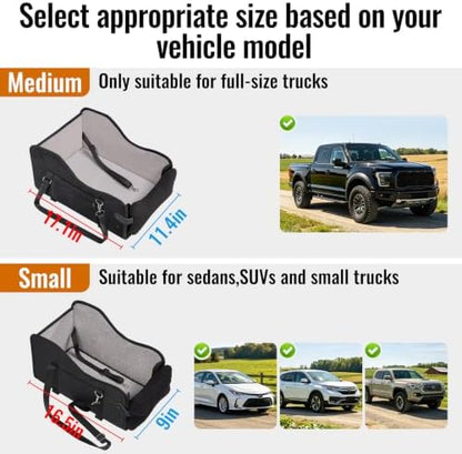MAXFUT Center Console Dog Car Seat for Small Dogs,Fit for Full Size Truck - Image 3