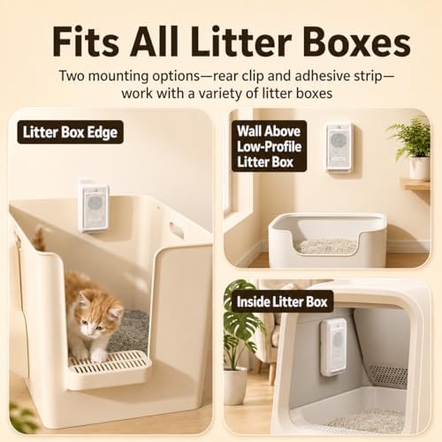 Cat Litter Deodorizer, Smart Odor Control for Cat Litter Box, Plant-based Cat Odor Eliminator, Rechargeable Pet Odor Eliminator with Plant-Based Oil, Safe & Quiet Air Freshener for Pet Homes - Image 5
