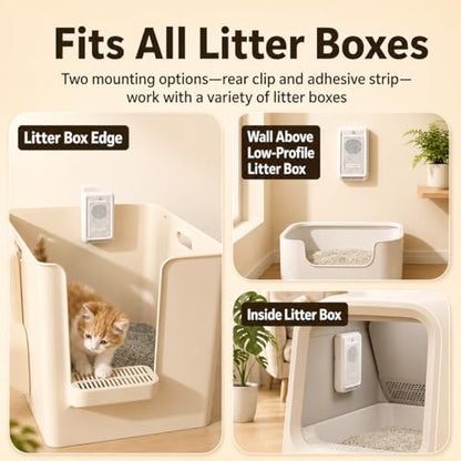 Cat Litter Deodorizer, Smart Odor Control for Cat Litter Box, Plant-based Cat Odor Eliminator, Rechargeable Pet Odor Eliminator with Plant-Based Oil, Safe & Quiet Air Freshener for Pet Homes - Image 5