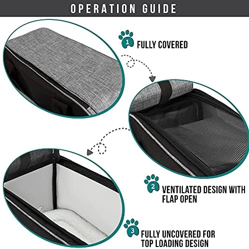 PetAmi Small Dog Purse Carrier with Pockets, Airline Approved, Grey - Image 6