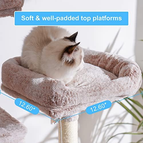 Hey-brother Cat Tree Tower with Sisal Scratching Posts, Big Condo, MPJ020MU - Image 4