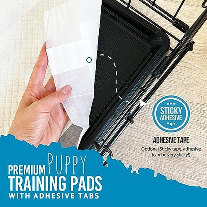Bulldogology Pee Pads for Dogs XL with Adhesive Sticky Tape (24x35) Dog Puppy Pads Extra Large, Disposable Puppy Pads, Dog Training Wee Pads 6 Layers with Bullsorbent Polymer Tech (40-Count, White) - Image 5
