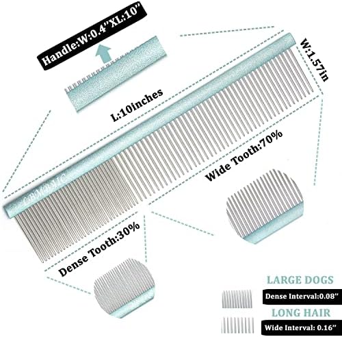 10inches Large Dog Metal Grooming Combs for Shedding Matted Hair. - Image 2