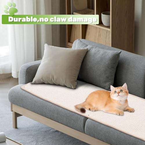 Uranshin Natural Sisal Cat Wall Climbing Carpet, Wall Scratcher Mat Pad - Image 3