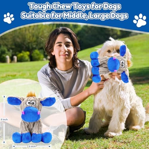 loncoldy Squeaky Dog Toys, Plush Chew Toys for Dogs, Crinkle Interactive Squeaky Stuffed Dog Toy for Small Medium Breeds, Dog Toy to Keep Them Busy, Pet Toys for Dogs - Image 7