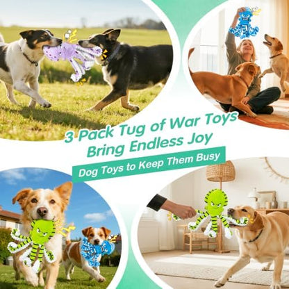 Fuufome Octopus Dog Toys with No Stuffing for Small, Medium & Large, 3 Pack - Image 3