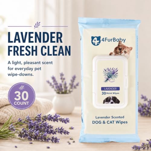 Dog Wipes for Paws and Butt, Lavender, 30 Count - Image 2